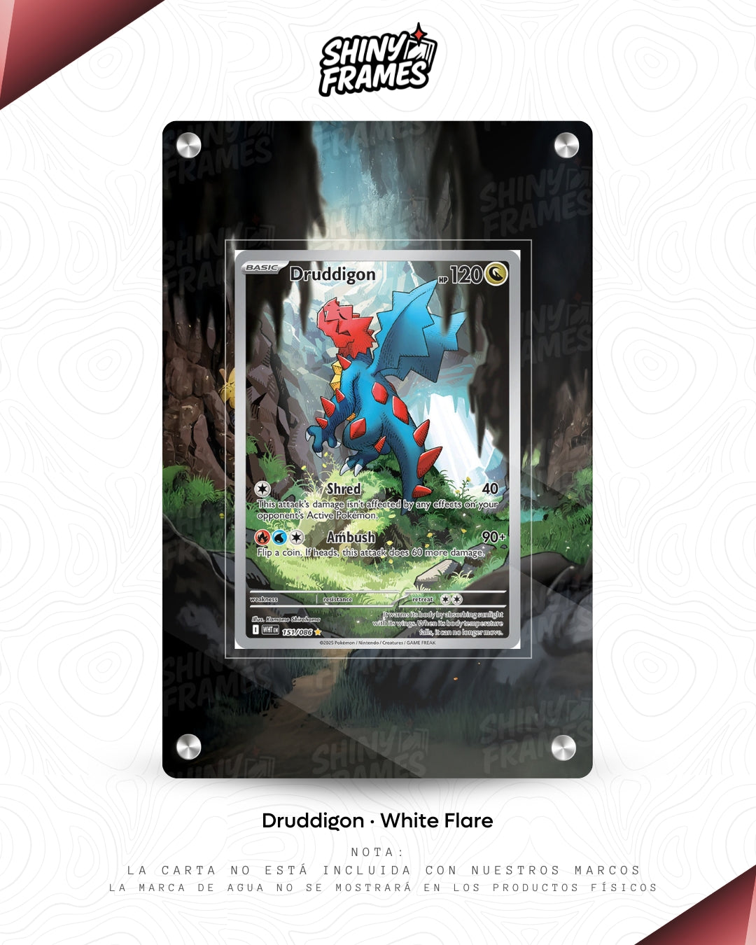 Druddigon · White Flare · Extended Art Frame